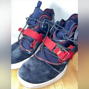 Nike Air Force 270 men’s mid top size 13 athletic shoes navy red gold Olympic